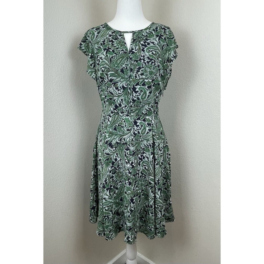 Banana Republic Women’s Mini Paisley Flutter Sleeve Dress Teacher Career-6